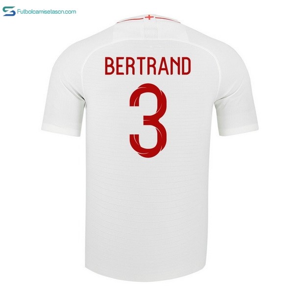 Camiseta Inglaterra 1ª Bertrand 2018 Blanco